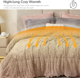 Malea Shaggy Comforter Set, Long Faux Fur Cozy down Alternative, Modern Casual Ultra Soft All Season Fluffy Bedding with Matching Sham, King/Cal King, Grey 3 Piece