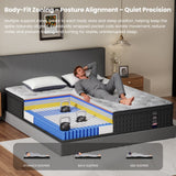 Twin XL Mattress 14 Inch Memory Foam Hybrid Mattress in a Box, Medium