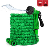 100Ft Expandable Flexible Garden Water Hose, 3/4", 7 Sprayer Nozzle, Nylon, Outdoor