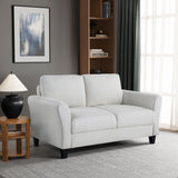 Alexa Loveseat with Curved Arms, Coffee Fabric
