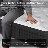 Twin XL Mattress 14 Inch Memory Foam Hybrid Mattress in a Box, Medium