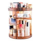 360 Rotating Makeup Organizer Perfume Organizer Coffee Color Cosmetic Storage Display Case Large Capacity Beauty Holder Adjustable Partition Height for Bedroom Dresser or Bathroom Vanity