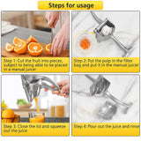 Heavy Duty Metal Manual Juicer Fruit Juice Squeezer for Pressing Lemons Oranges
